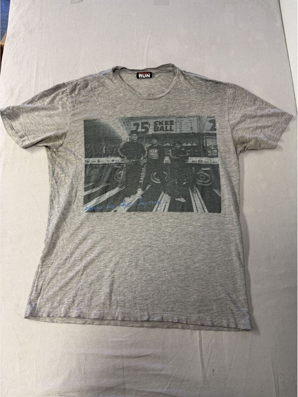 Run DMC Hip Hop Shirt Paper Thin Photo Beats to The Rhyme L